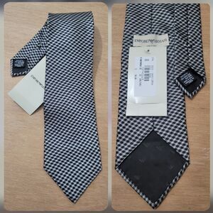 Authentic EMPORIO ARMANI New Classic Check Multicolor Necktie Men's Made Italy